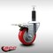 Service Caster 3.5'' SS Red Poly Swivel 1'' Expanding Stem Caster Total Lock Brake SCC-SSEXTTL20S3514-PPUB-RED-1 - alternate 2